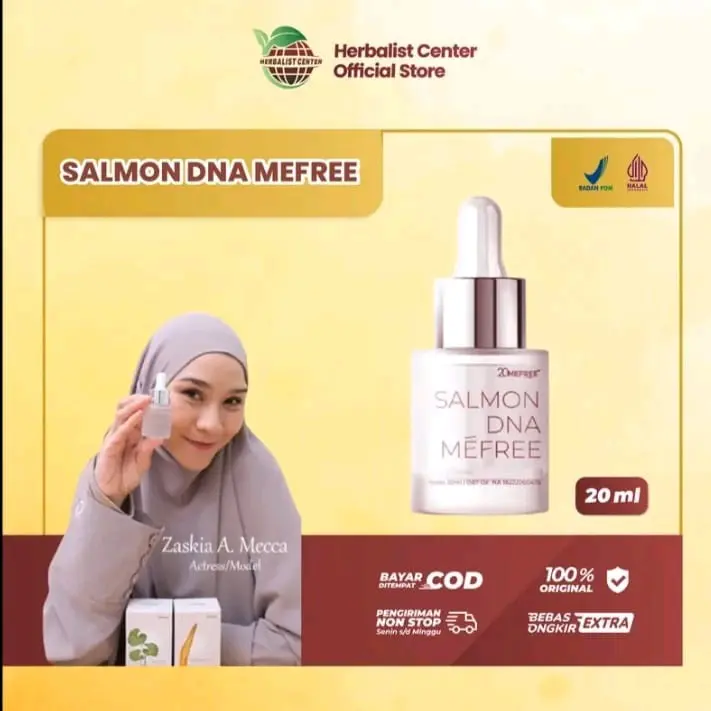 20Mefree Anti Aging Serum Salmon DNA Mefree - Anti Penuaan,Perawatan Kerutan Wajah, Serum Anti Aging dan Mengencangkan Kulit glow Mencerahkan Tetes Muka Vitamin Niacinamide Pencerah Berminyak Kering 0