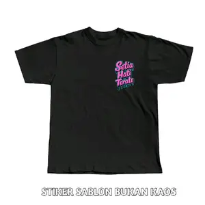 STIKER SABLON SETLIKA DTF PSHT SABLON PRAKTIS |STIKER SETIA HATI TERATE PINK 8cm