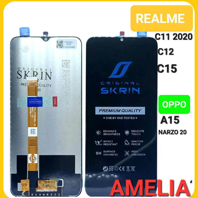 LCD R34LMEE C11 / C12 / C15/ 0P A15 / NARZO 20 FULLSET TOUCHSCREEN 0