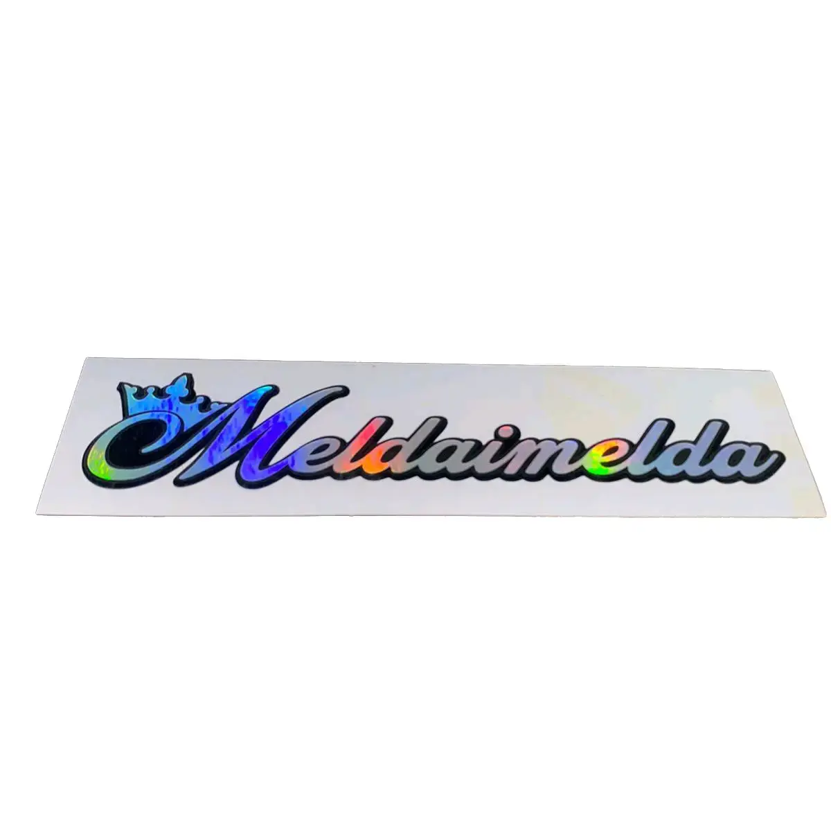 cutting sticker beground hitam custom nama mahkota hologram