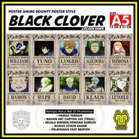 Gambar Poster Anime Golden Dawn Black Clover - Poster Bounty Wanted Style A5 dari NUME SHOP Tees & Toys Kab. Bekasi 1 Tokopedia