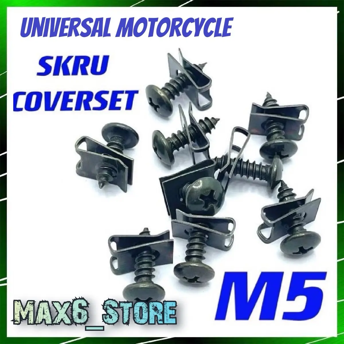 Screw Original Coverset M5 Skru + Clip (1 Pieces) HONDA YAMAHA WMOTO SYM BENELLI Y15 Y16 RSX EX5 RS NVX NMAX SCOOTER 150 XMAX VARIO AVANTIZ EGO