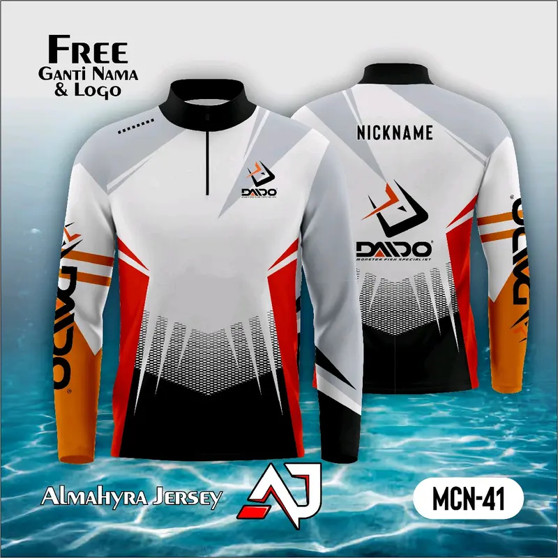jersey mancing daido resleting pendek pria Free ganti nama & logo 0