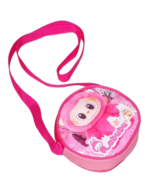 Tas Ransel LABUBU Tas Anak perempuan Sekolah PAUD TK SD  Fashion Tas Ransel 2 in 1  Karakter LABUBU FREE Tas Slempang Bulat 5