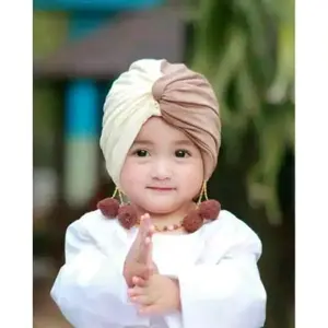 jilbab Turban anak bayi Instan terbaru anting kombinasi 0-2 tahun Nyaman Muslim