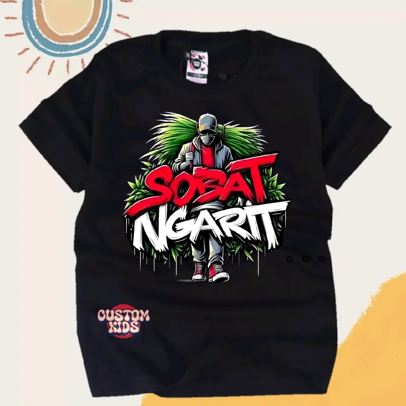 (FREE NAMA) Kaos anak pakaian anak sobat ngarit 0
