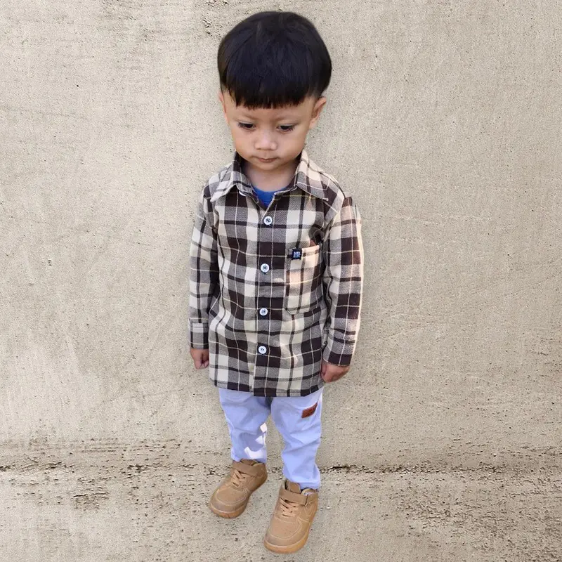 KEMEJA ANAK LAKI LAKI 8-12 TAHUN BAHAN FLANNEL JUNIOR Fashion 6