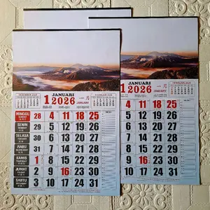 Kalender Dinding 2026 Warna Motif Pemandangan Ukuran 32 CM x 50 CM Terlaris