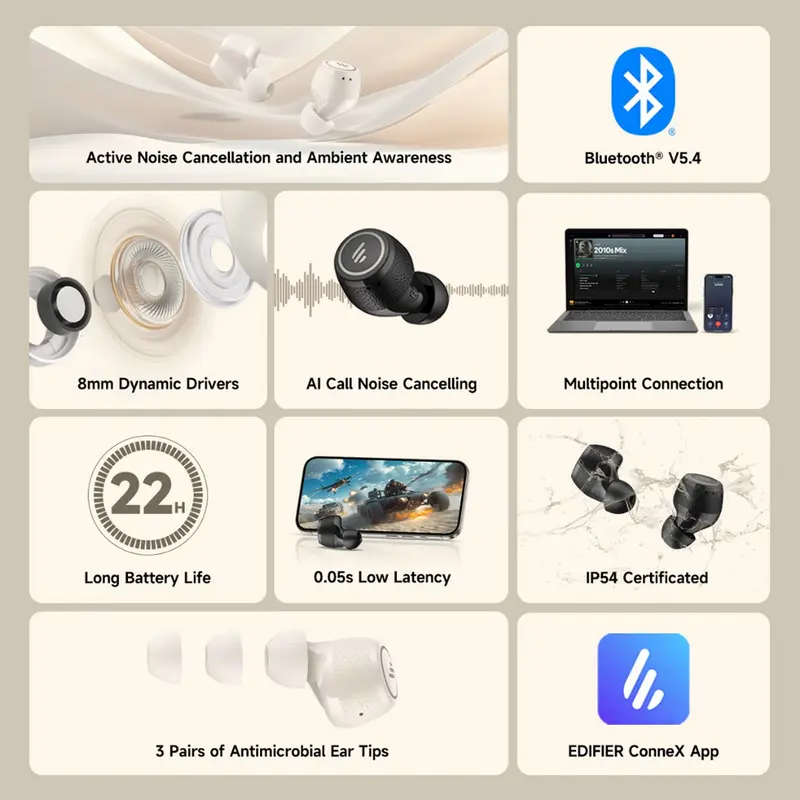 EDIFIER X3 PRO True Wireless Earbuds with Active Noise Cancellation 1
