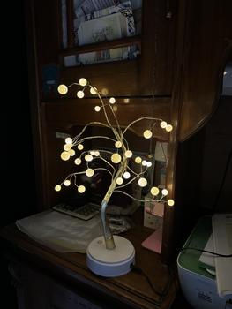 Product Review of Lampu Tidur Model Pohon Ranting Unik Colokan USB / Tenaga Baterai Dekorasi Kamar Kawat Tumblr Led/Led Tree Romantic Night Light Meja Samping Tempat Tidur Hadiah Ulang Tahun Lamp Led Plastik from T**b 1