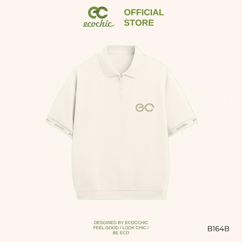 Áo Polo Logo Viền Tay ECOCHIC Cao Cấp Chất Liệu Thoáng Mát Form Chuẩn Chính Hãng B164 5