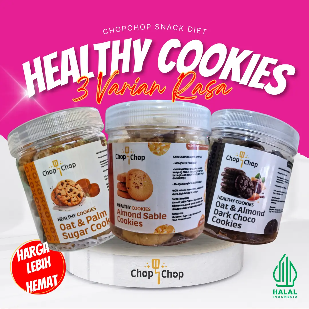 Paket Bundle Healthy Cookies - Kombinasi Oat and Almond Cookies,