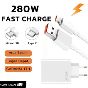 Charger SUPER  Universal Fast Charger 280W Casan 1 Set Pengisian Cepat Fast Charging