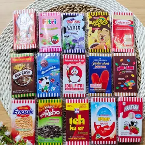 isi 50 pcs 5 Motif - Amplop Lebaran Permen Motif Snack
