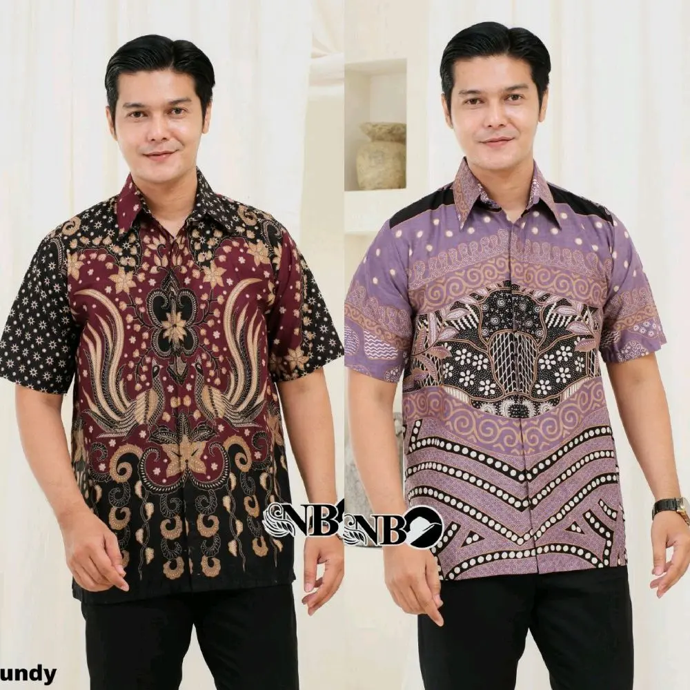 Hem Batik Pria Casual Modis - Atasan Pria Bahan Katun Prima Motif Kekinian - Kemeja Batik Pria Maskulin Modern Pekalongan Baju Seragam Kerja