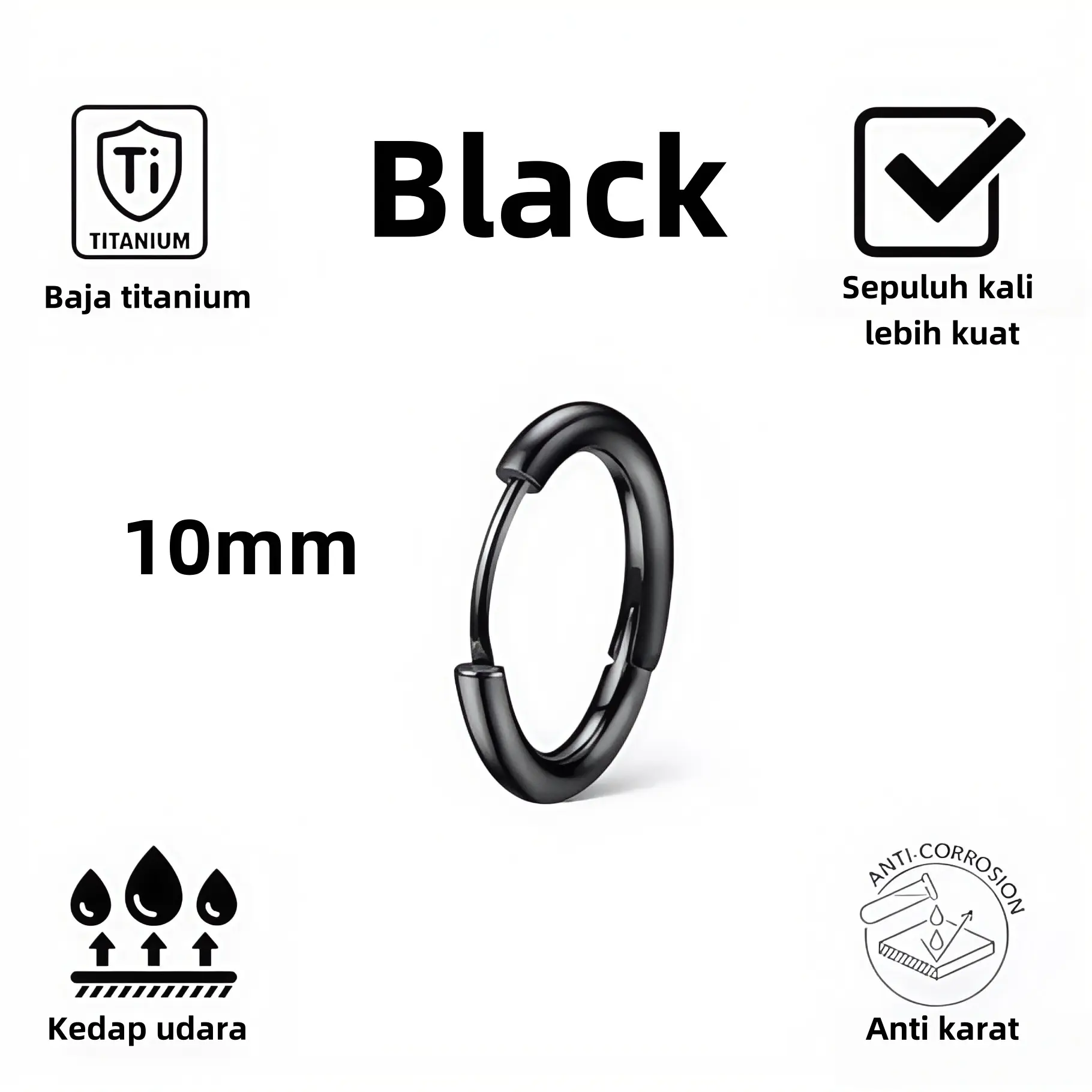 Black 2.5*10mm