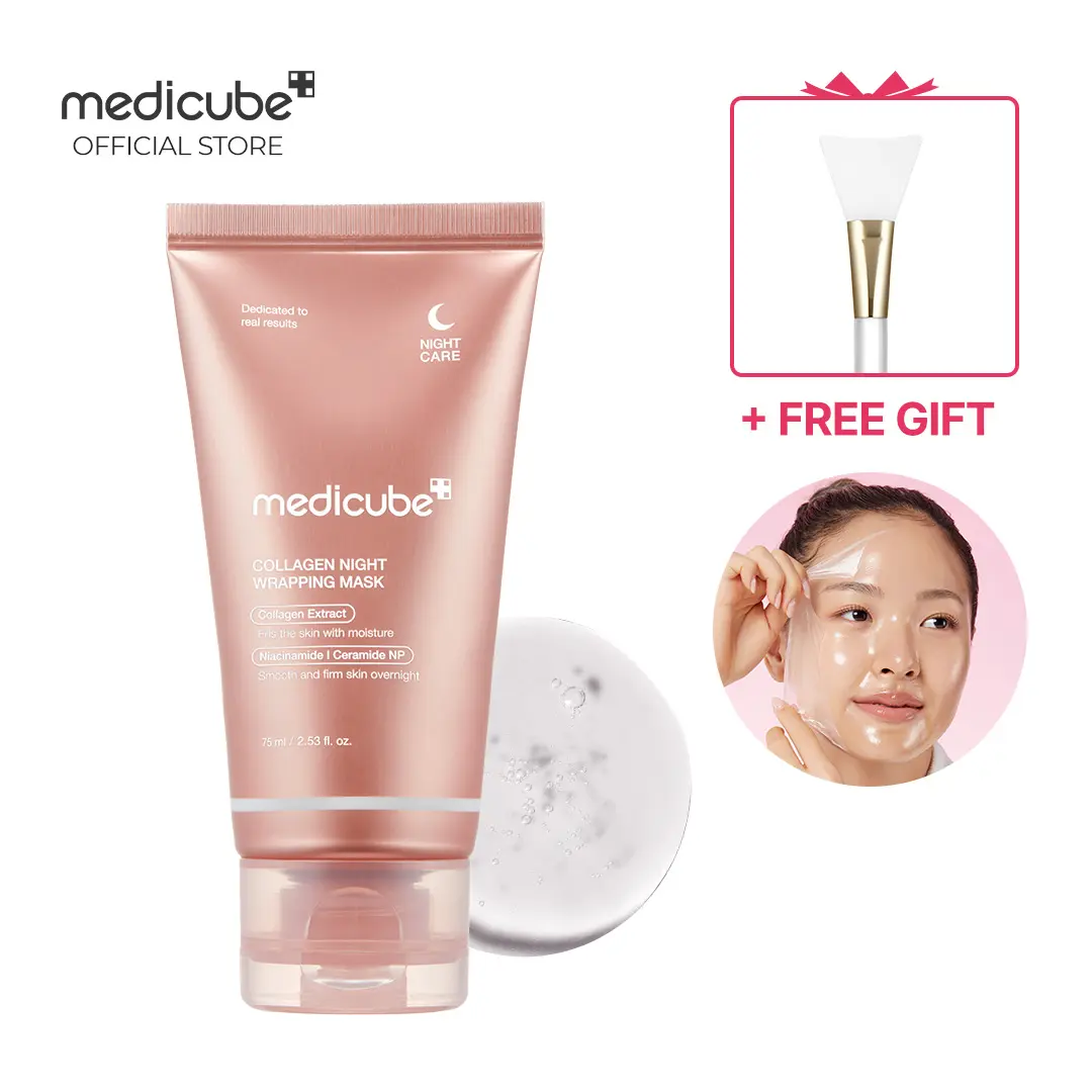 Medicube Collagen Night Wrapping Mask | Overnight Peel-off Mask | Elasticity and Radiance Care | Lifting Mask | Facial Mask | Glow Skincare