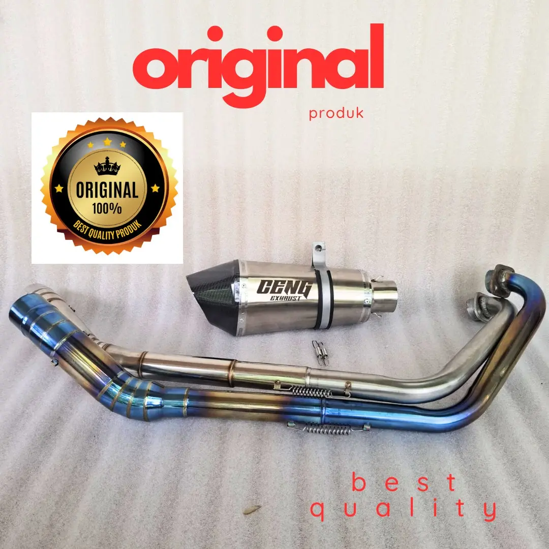 Knalpot Original Ceng Inlet 50mm Suara Bass Untuk Motor Vixion,Satria,Jupiter Mx,Tiger dll