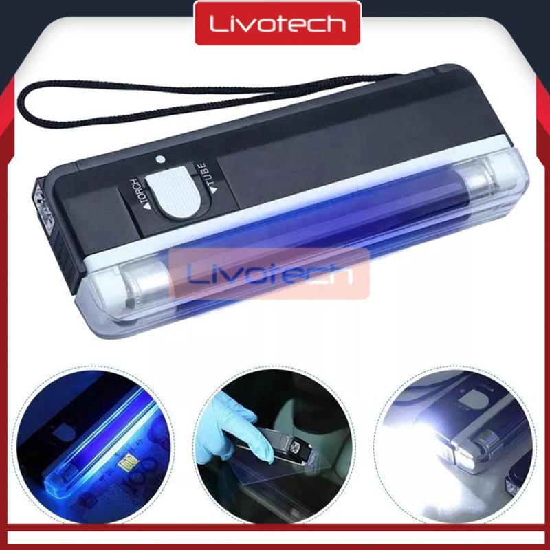 Detektor Uang Mini Portable dengan Lampu UV - Hitam 5