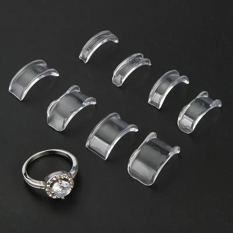 Bộ Điều Chỉnh Kích Thước Nhẫn Trong Suốt Vô Hình Bằng Silicon, 8 Kích Cỡ, Bộ Giảm Tốc Thắt Lưng, Dụng Cụ Trang Sức 2
