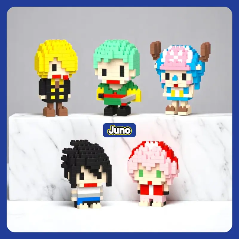 JUNO Mainan Nano Bricks Karakter Kartun Anime -  Mainan Balok Bricks Susun DIY model Robot 3D Puzzle 1