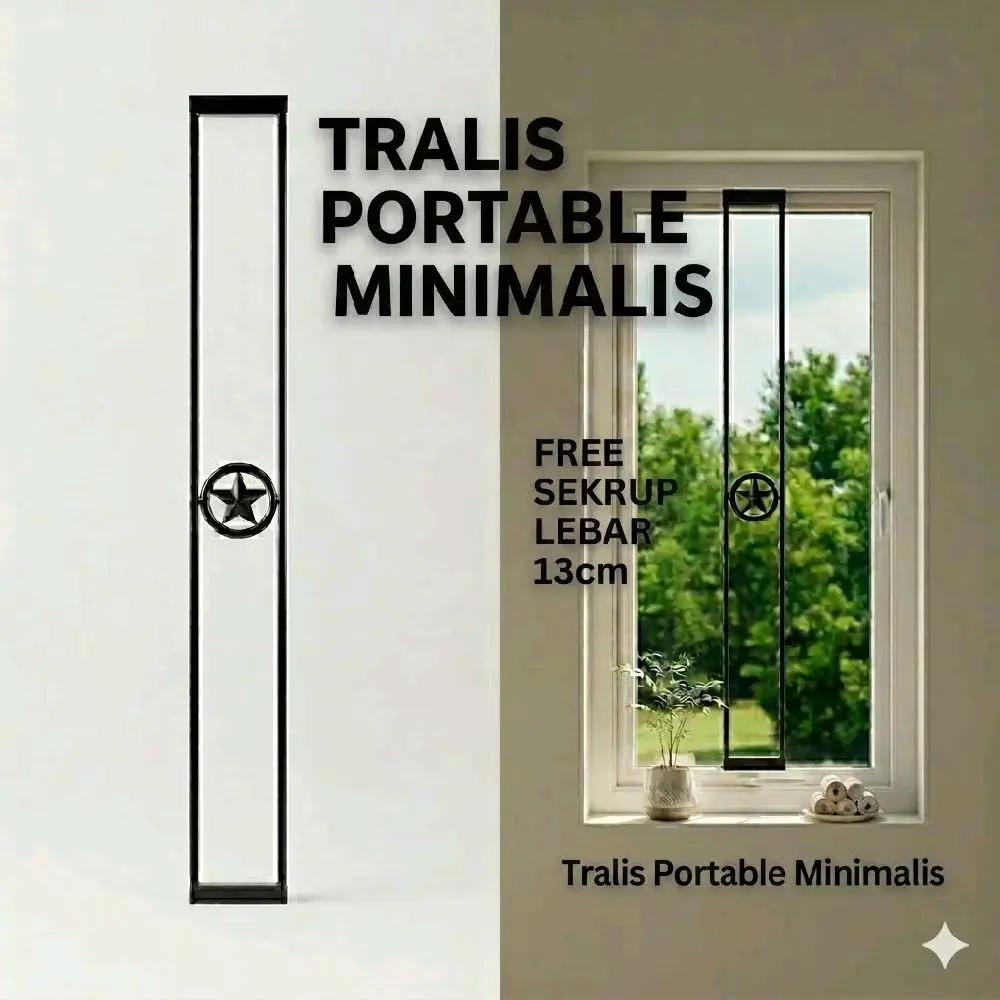 Tralis Portable Minimalis dengan Sekrup Lebar 13cm - Desain Modern dan Praktis