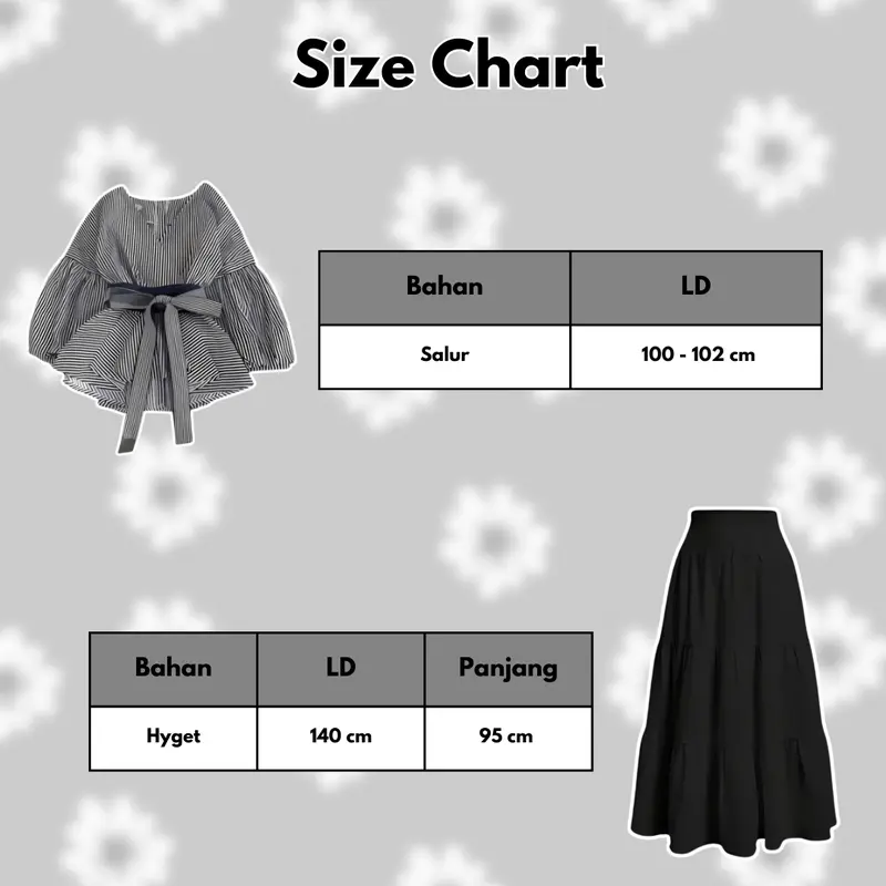 Set 3in1 OOTD Outfit Remaja Kekinian (Korean Blouse Salur Hitam, Hijab Bella Square Hitam, Rok Susun Hitam) - BS125 Cantik 3