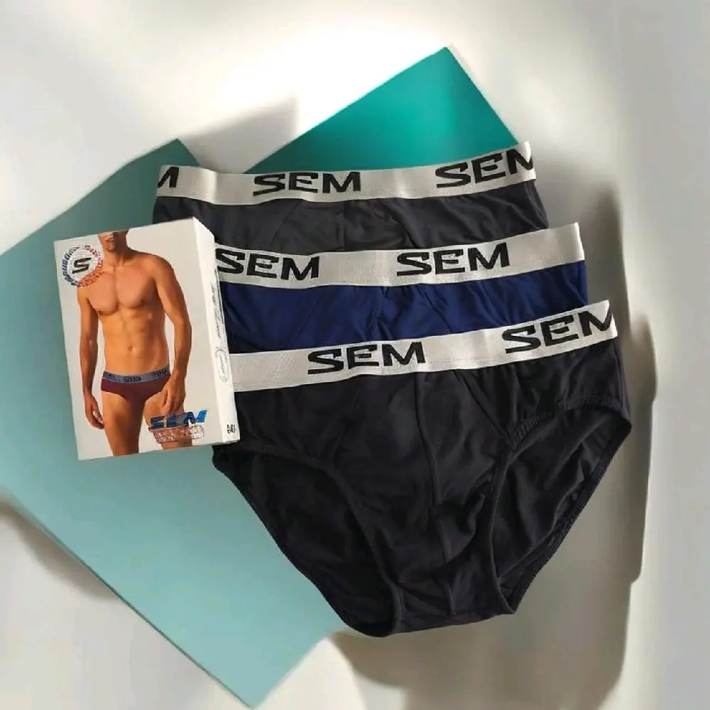 TERACOTTA19 - [3 PCS] Celana dalam pria SEM SPORT 1177 lembut nyaman untuk aktivitas sehari-hari warna mix pabrik