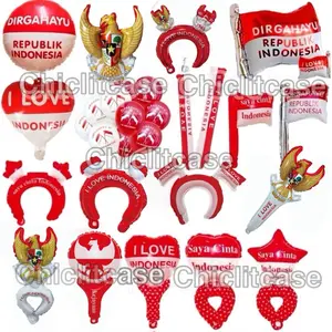 Balon foil HUT RI / balon kemerdekaan RI / balon 17 an / dekorasi kemerdekaan RI