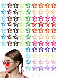 Set de 40 Pasadores con forma de estrella, Pinzas pequeñas antideslizantes para mujeres y niñas, Accesorios de plástico multicolor