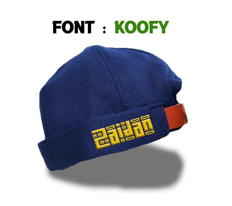 Topi Peci  Pria Dewasa Sablon Nama Sendiri Muslim Kopiah Songkok Hitam 3