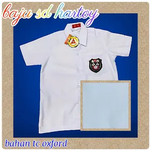 baju SD pendek dengan bahan lembut dan mudah di setrika