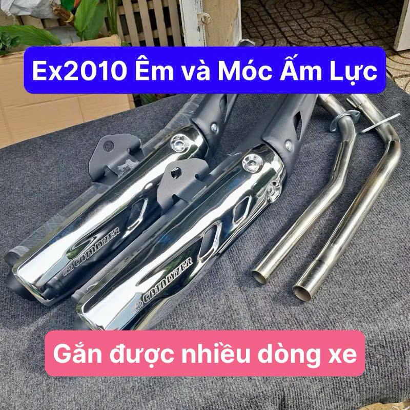  Pô Ex2010 Êm Và Móc Ấm Lực Tặng Cổ Pô Inox Gắn Xe Sirius Jupiter Wave Future Ex50,... 