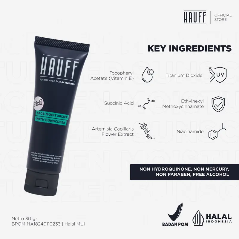 HAUFF OIL & ACNE COMPLETE PACKAGE | Paket Lengkap Skincare Pria | Anti Jerawat | Mengangkat Kotoran & Minyak Berlebih | Menghilangkan Komedo | Mencerahkan Wajah Kusam | Charcoal, Niacinamide, Alpha Arbutin, Acid Complex, 10-Fruit Extract Complex 6