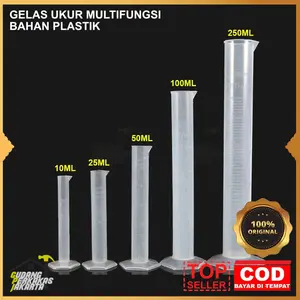 Gelas Ukur Multifungsi Plastik Tebal 10ml-250ml Tabung Takar Food Grade Kitchenware Aman Tidak Berbau