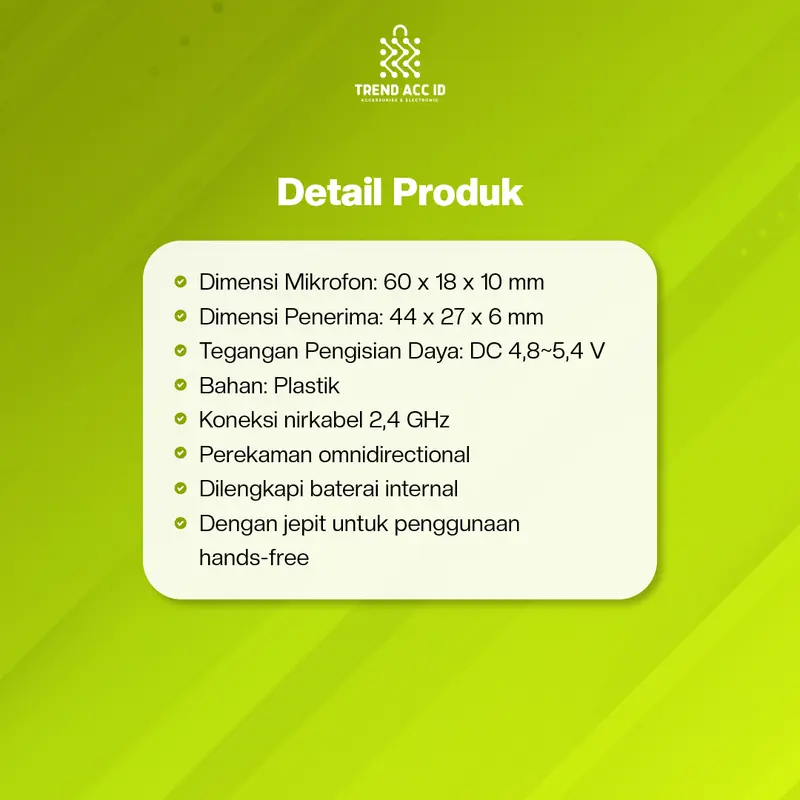 Mikrofon Wireless K9 Portable Dual | 2 Mic Clip-on Vlog | Suara Jernih Microphone Plastik 4