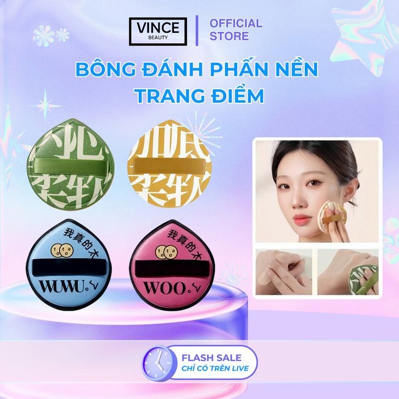  Mút Tán Kem Nền Bông Mút Phấn Phủ Tán Nền Che Khuyết Điểm Hoàn Hảo Chất Mút Mềm Mịn Không Ăn Kem Nền 