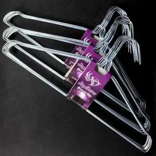 Hanger Baju Kawat isi 10pcs / 5pcs Gantungan Baju Hanger Pakaian Hanger Laundry 0