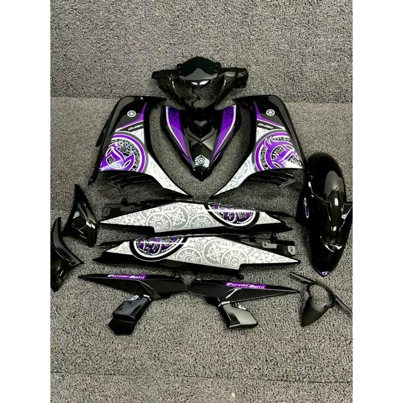 Lcv2 Racing LCV2 LCV3-V7 PURPLE HITAM BATIK COVER SET TAMPAL SIAP STICKER - TikTok ...