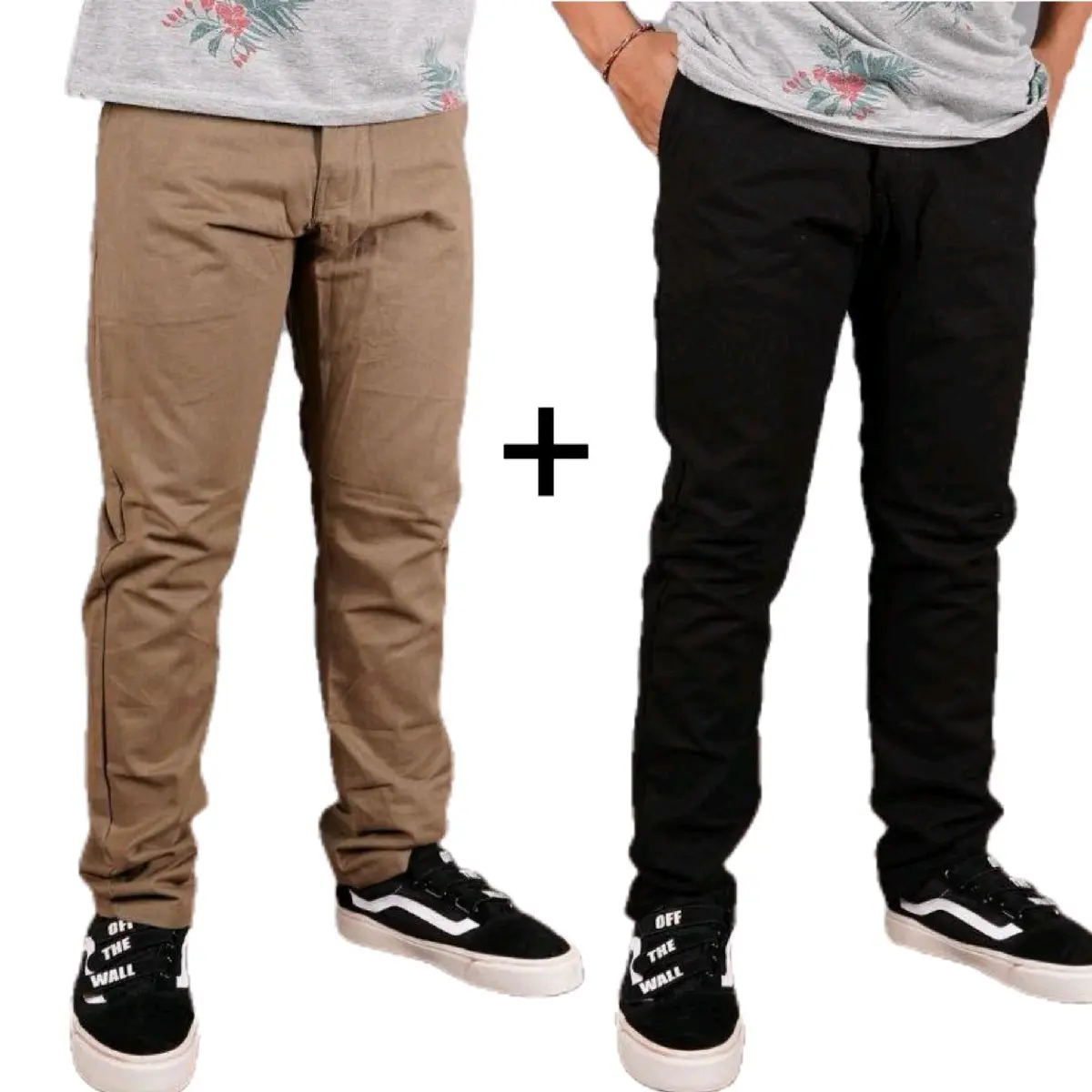 (PROMO BELI 1 GRATIS 1) Celana Chino Panjang Slimfit Pria Premium Kerja Kain Melar Lembut Nyaman Casual Kantor Formal Katun Dewasa Kantong Hitam