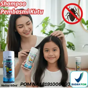 Shampo Anak Anti Kutu Rambut 60ml Original Shampo Kutu Rambut Anak 60ml Hasil Cepat Terlihat Anti Kutu Tidak Pedih di Mata