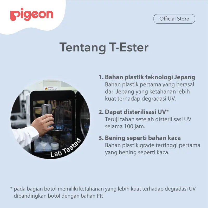 (NEW T-ESTER) Pigeon T-ester Wideneck BPP 200ml 300ml White Green Peach W/ P-PLUS Soft Touch TM Gen 3 Botol Accessories 4