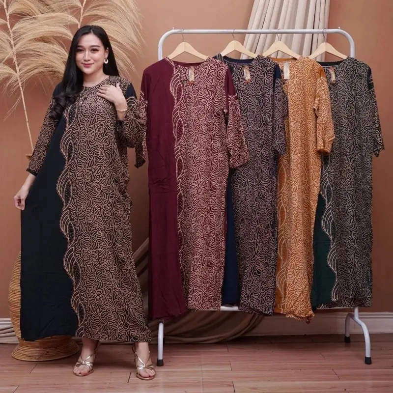 Aneka Daster Hits Ld110 100rb dapat 3pcs Daster Lengan Panjang Nyaman Wanita Rayon Kancing 3