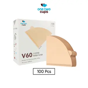One Two Cups Kertas Filter Saringan Kopi V60 Drip 1 - 2 Serve 100 PCS - V40 - Coklat