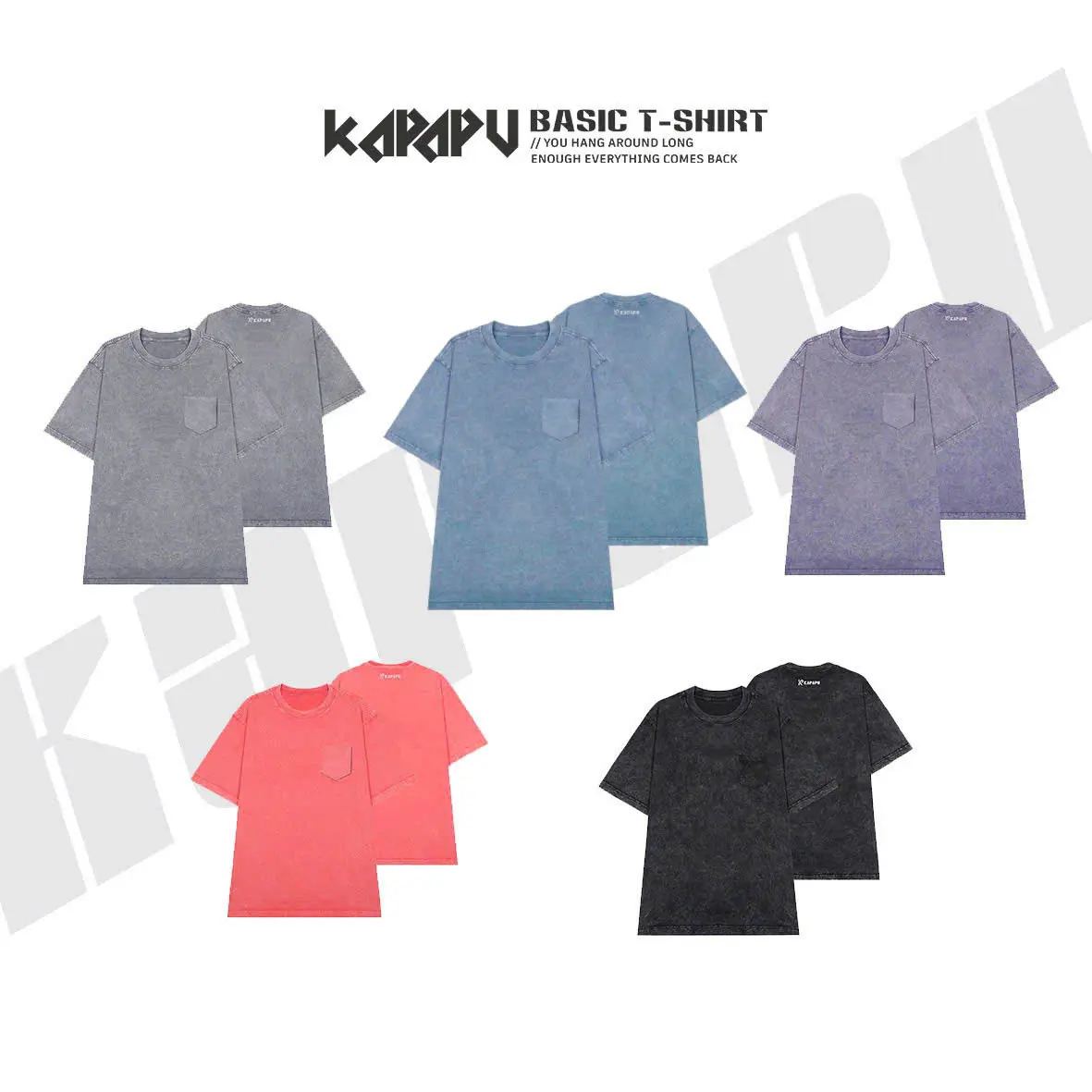 Áo thun KAPAPU local Brand unisex oversize WASH TÚI