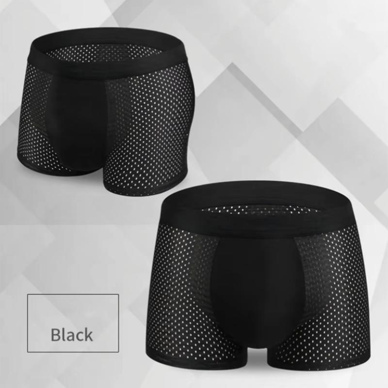 Quần Lót Boxer Nam, Chất Liệu Lụa Lạnh 4 Cái / lốc, Thiết Kế Lưới, Thoáng Khí, Quần Đùi Thoải Mái 8