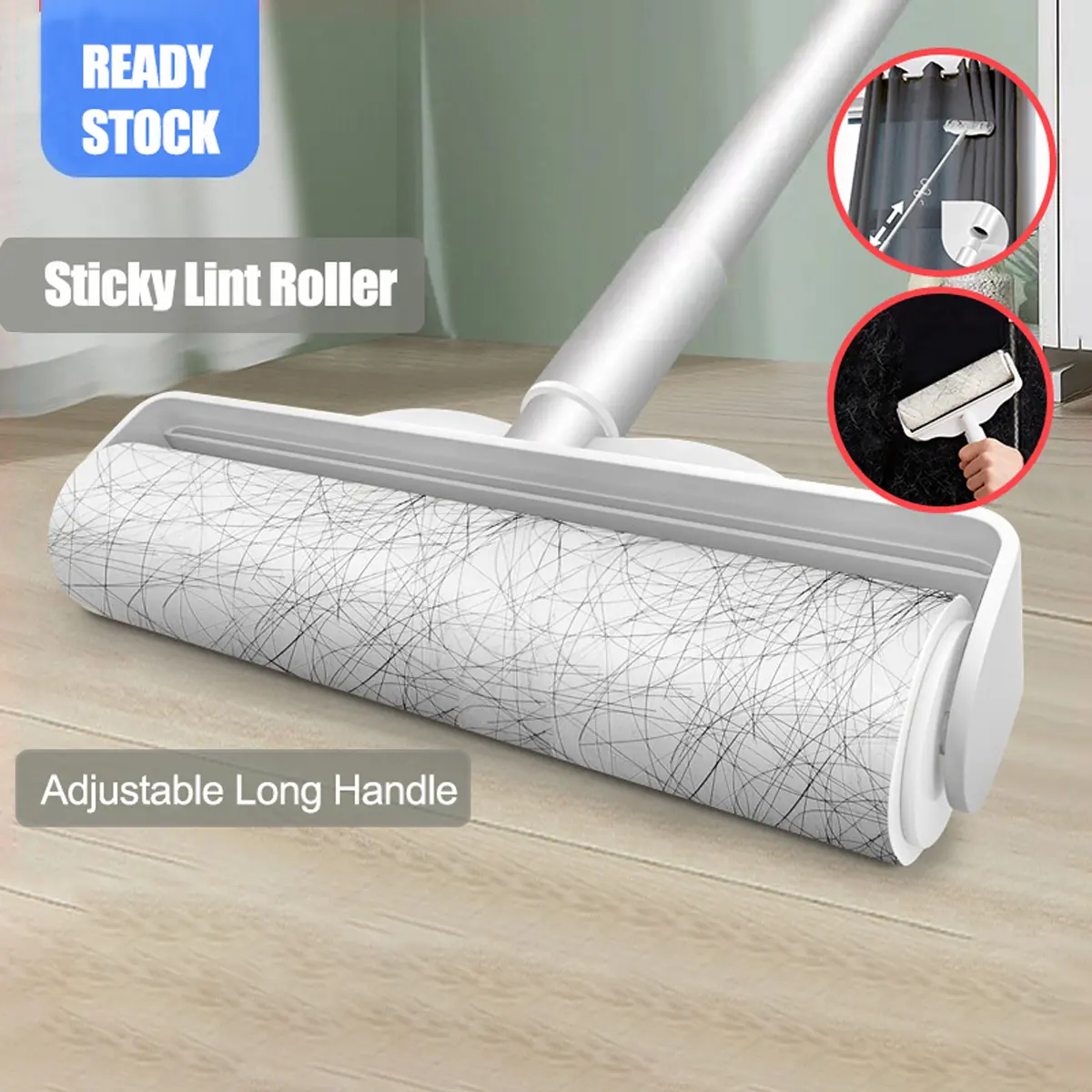 Sticky Lint Roller Detachable Dust Hair Pet Fur Remover Bulu Baju Cover Clothes Roller Cloth Cleaner Duster Dust Roller