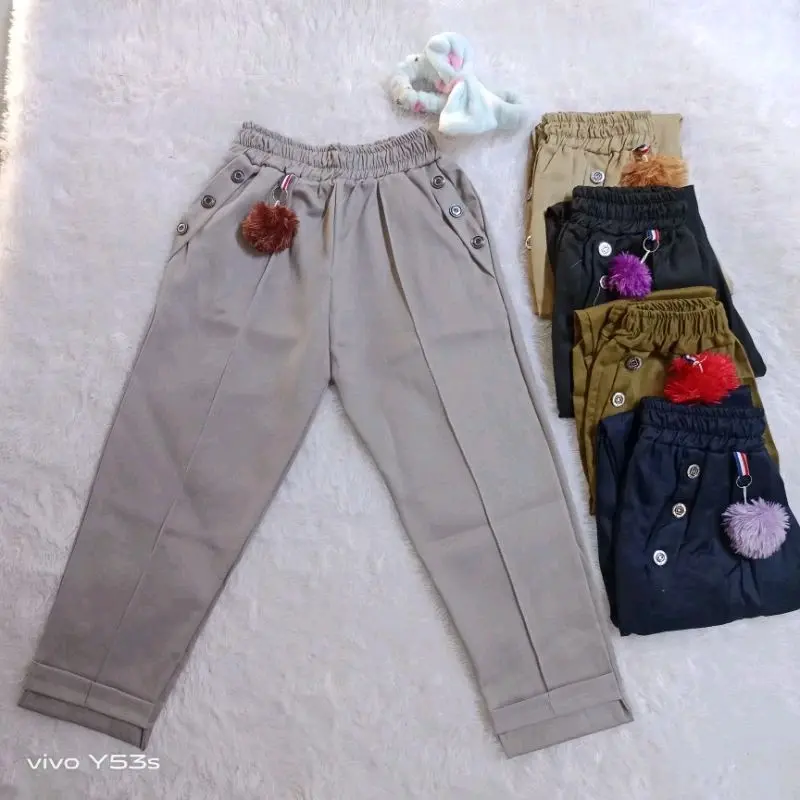 baggy pants anak perempuan usia 4-13 tahun celana anak perempuan celana anak cewe celana anak anak Fashion 1