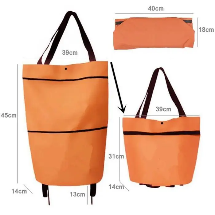 COD Tas Belanja Troli Lipat Trolley Shopping Bag Tas Lipat 8