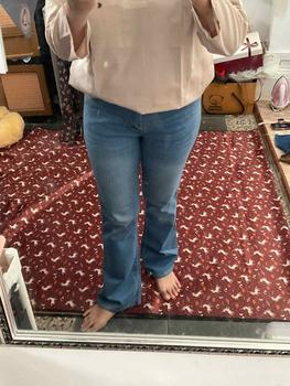 Product Review of Highwaist Stretch Cutbray Pocket Jeans Hangout Celana Panjang Wanita Melar Nyaman from l**g 2